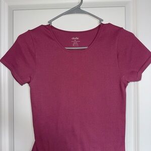 Elodie Women's Fuchsia Short Sleeve Top